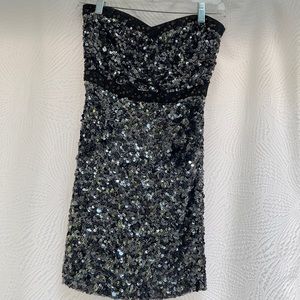 Free People Gunmetal Sequin Mini Dress size 2